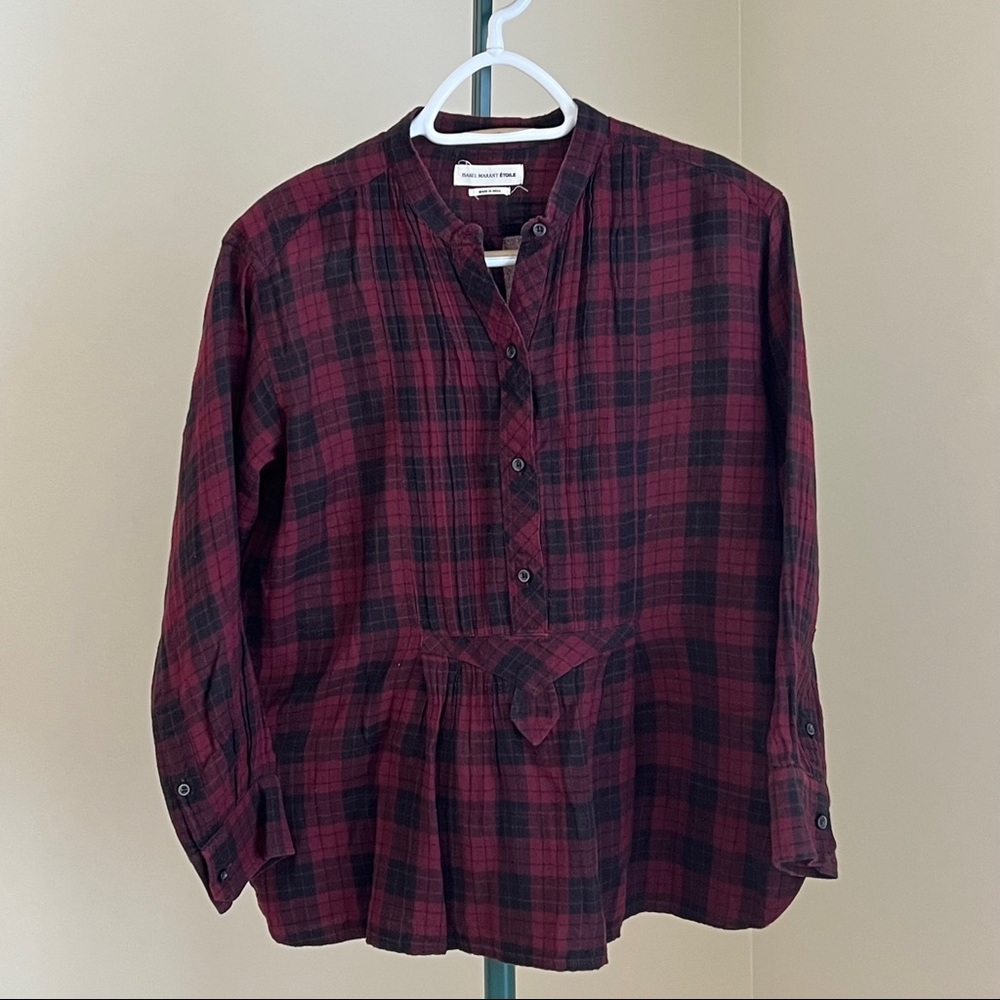 Isabel Marant Etoile Plaid Blouse